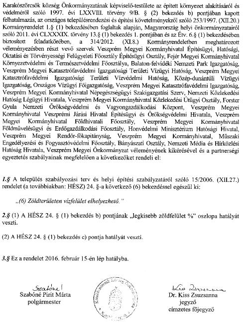 KARAKÓSZÖRCSÖK TELEPÜLÉSRENDEZÉSI ESZKÖZÖK MÓDOSÍTÁSA 7 HELYI ÉPÍTÉSI SZABÁLYZAT MÓDOSÍTÁSA HELYI ÉPÍTÉSI SZABÁLYZAT MÓDOSÍTÁSA KARAKÓSZÖRCSÖK KÖZSÉG ÖNKORMÁNYZAT