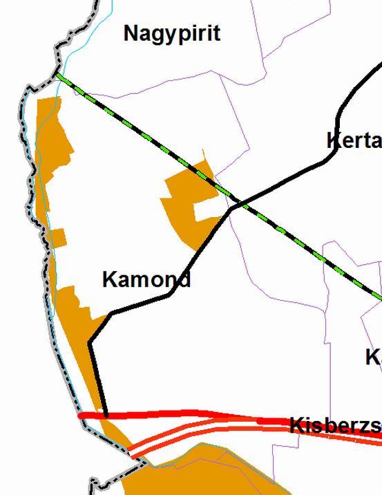 KAMOND TELEPÜLÉSRENDEZÉSI ESZKÖZÖK MÓDOSÍTÁSA 35 ALÁTÁMASZTÓ MUNKARÉSZEK 2.2.3. Megyei övezetek ismertetése Ökológiai folyosó övezete OTrT 18.