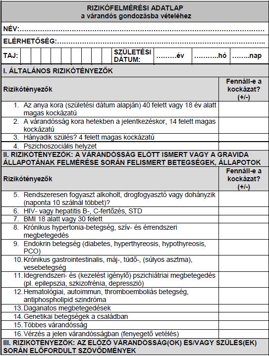 Egészségügyi szakmai irányelv A