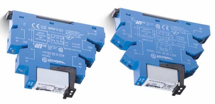 38-38- - Csatoló relé modulok (EMR) 8-16 A Csatoló relék, 1 vagy 2 váltóérintkező 14 mm széles vagy 1 váltóérintkező 38.