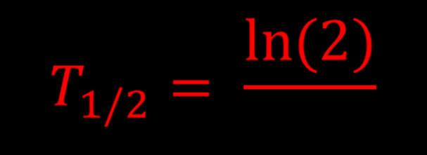 Felezési idő A bomlási állandónál közismertebb a belőle származtatható felezési idő: A