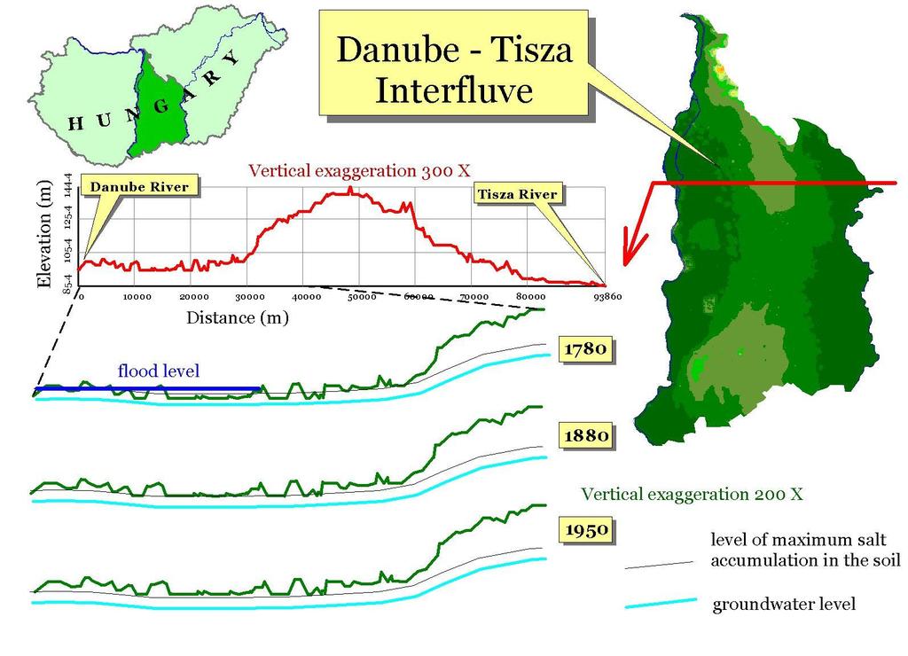 Area covered (ha) Area of saline lakes in the Danube- Tisza Interfluve (Boros, 2000) 20000 15000 10000 5000 0 1784