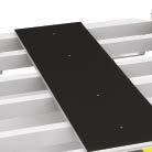 Covering the upper surface with rubber increases the friction and stability of transported containers.