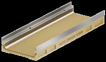 Multiline rácsos folyóka rendszer Multiline V 300 Folyókák és kiegészítők Folyókák 0,5% beépített fenékeséssel, 1000 mm MSZ EN 1433 harmonizált szabvány szerint ACO DRAIN (SF) tömítő horonnyal