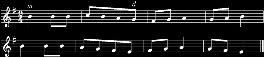 Olvasógyakorlatok Gyakorlás Szekundok (k2, n2) 1. Szlovák népdal 2. Bartók: Gyermekeknek III/8. J. S. Bach Parasztkantáta (Részlet) Feladatok 1.