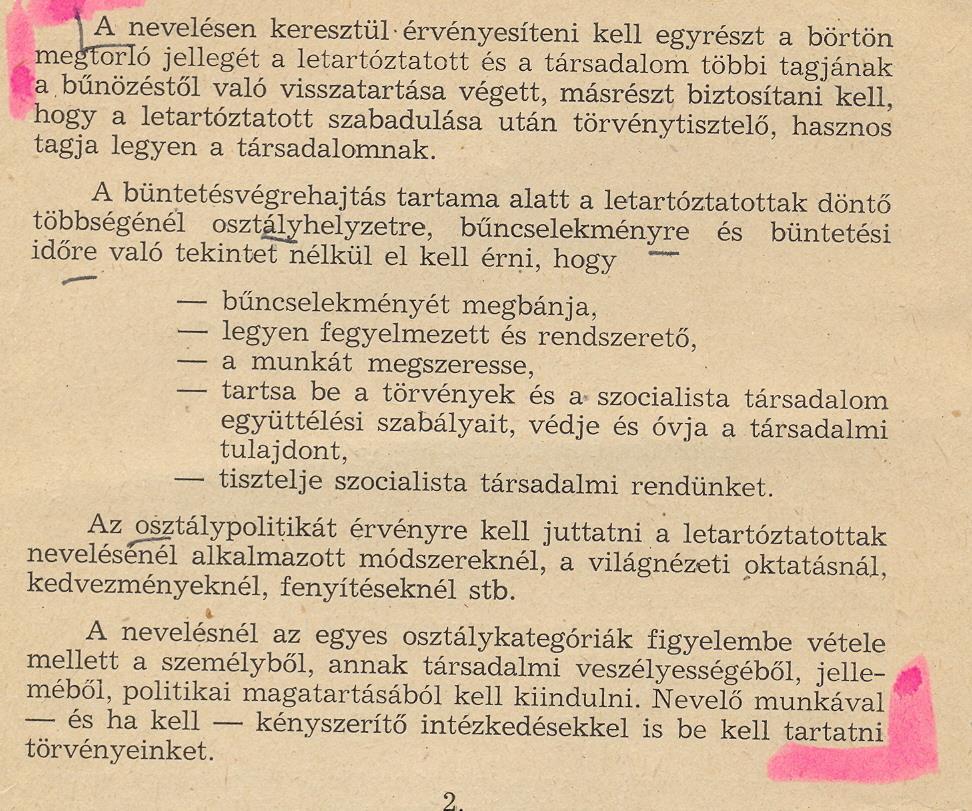 6) OP intézkedés A belső őrségnek a nevelési