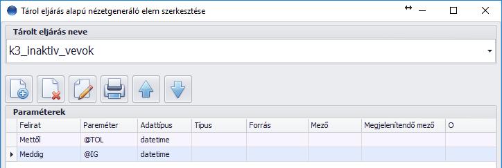 A paraméterezés során állíthatjuk be azokat a paramétereket, amelyeket kötelezően meg kell, lehet adni.