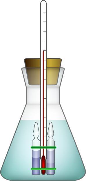 3. Folyadék-folyadék fázisegyensúly kétkomponensű rendszerekben 23 Erlenmeyer-lombikban lévő vízbe merítjük (3.6. ábra).