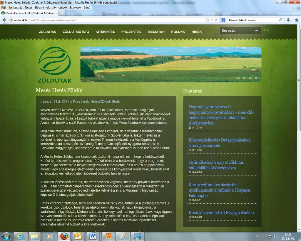 Greenway was established La Voie Verte a été créé 2014: