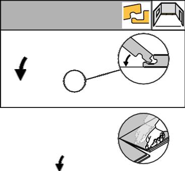 A rövid oldali illesztések távolsága az egymást követő sorok tekintetében (az átfedés) legalább 65 cm legyen. Az első sor maradék darabját először a 4. panelsor kezdéséhez használjuk.