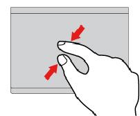 Kétujjas görgetés Helyezze két ujját az érintőfelületre, és mozgassa őket függőlegesen vagy vízszintesen.