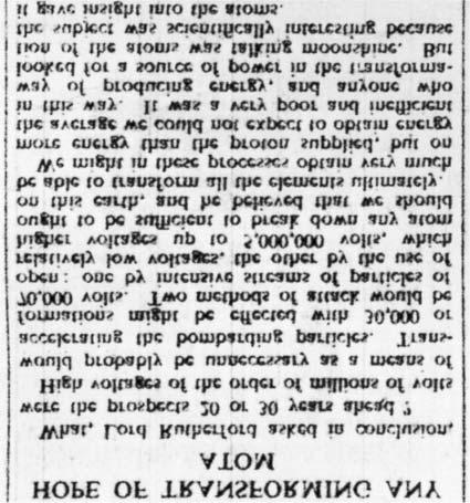 szeptember 2-i száma, amely Lord Rutherford (87 937) egy, a Brit Tudományos Szövetségben tartott elõadásáról is beszámolt.