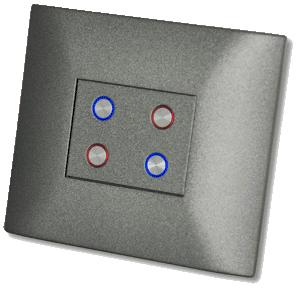 Áramfelvétel: 26 ma méret: 55 x 40 x 26 mm Kétszínű szabályozható LED-ek: kék/piros Szín: ezüst, fehér, grafit