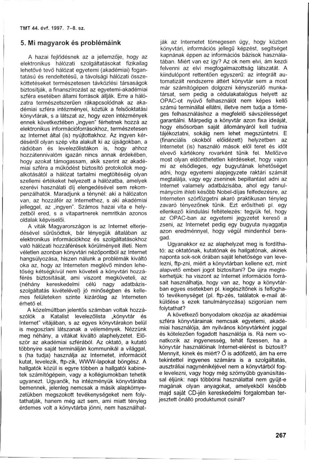 TMT 44. évf. 1997. 7-8. sz. 5.