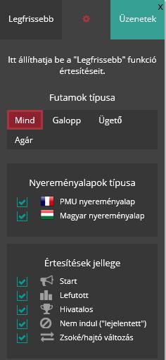 Fogaskerék ikon az értesítések beállításait változtathatja meg A fogaskerék ikonnal az értesítések beállításait változtathatja meg.