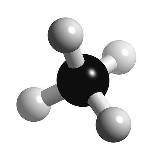 Metán (CH 4 ) molekula