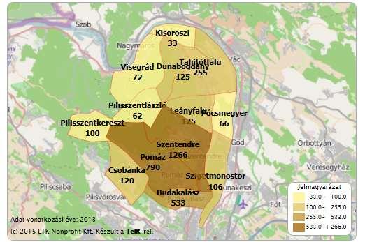 Óvodai férőhelyek száma (gyógypedagógiai neveléssel