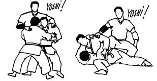 Büntetés Sonomama (Shido, Chui, Hansoku-make) A vezető bíró a vétkes versenyző felé fordulva, mutatóujját felemelve jelez.