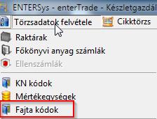A Fajta kód törzsadatban a későbbiekben esetleg változó