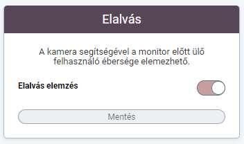 o A Távolság elemzés be és kikapcsolása, a mellette lévő gomb jobbra vagy balra mozgatásával változtatható. Bekapcsolt állapotban telt színűre változik a jelzés.