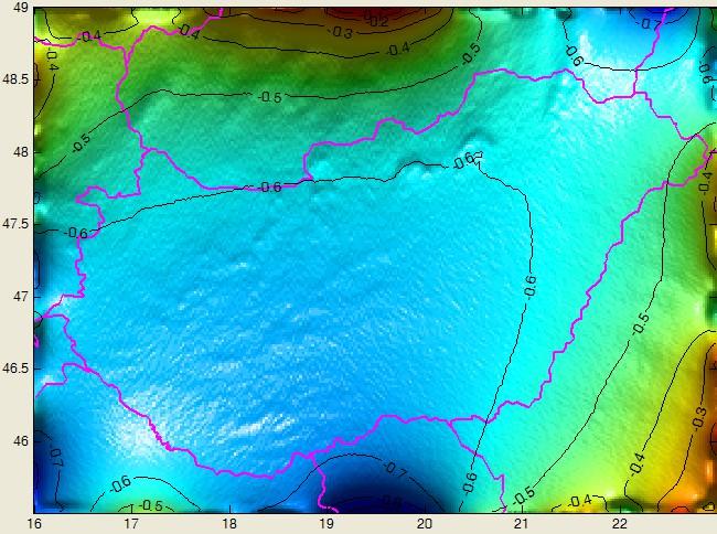 Maradék geoidundulációk