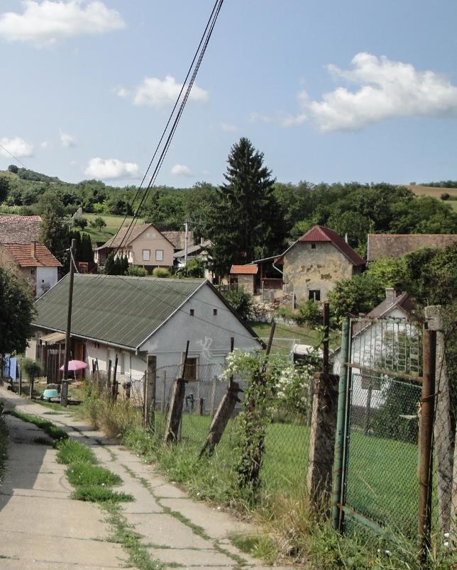 század építészeti örökségét hordozza, túlnyomó részt fésűs beépítésű, illetve beforduló tömegű sváb népi építészetre jellemző tömegformálással.