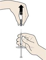 (kizárólag akkor, ha valaki más adja be Önnek az injekciót) Tisztítsa meg egy alkoholos törlővel az injekció beadási helyét, és hagyja a bőrt megszáradni.