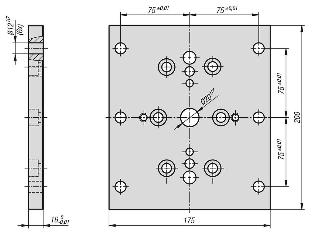080200 és K1237.125315 raszteres rendszerekhez M12/12F7, melyek rasztertávolsága: 50 mm.