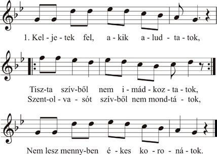 4. ABBA Csóka, Varga Antalné Sági Etelka (62) 2006. X. 29. Az ABBA forma meg is jelenik a 4. számú dallamunkban. Ez a változat rendkívül népszerű.