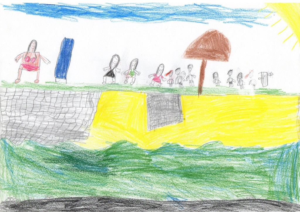Magda Veronika és Pavko Zsombor Noel füleksávolyi gyerekek rajza a tábori élményekről