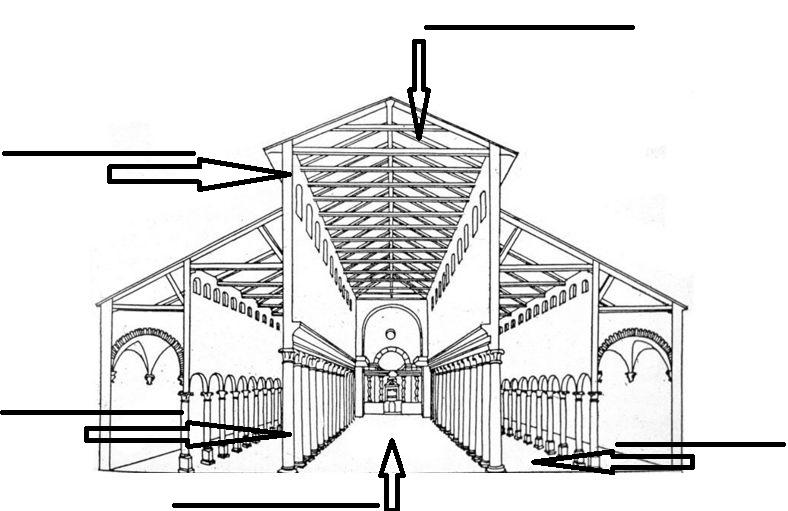 9. d) A lenti ábrán egy bazilika keresztmetszetét látja.