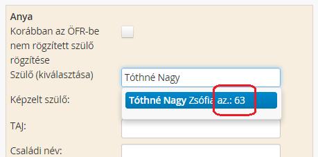 kiválaszttt szülő adatairól bizts infrmációkkal rendelkeznek!