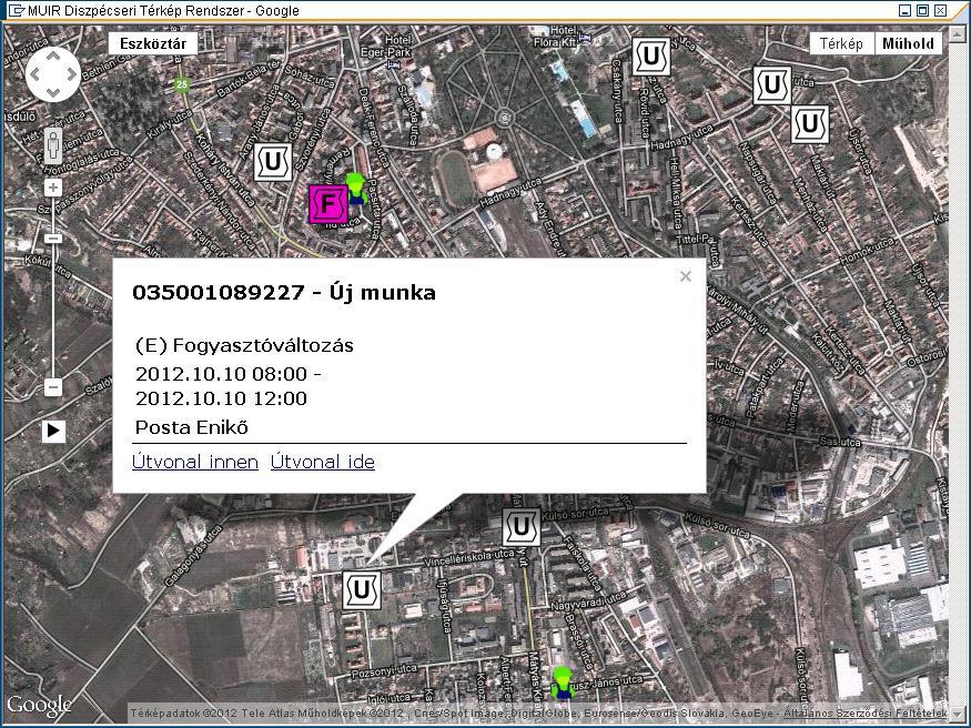 megjelenítése a tooltip-ben üzemzavarok / új / folyamatban levő /