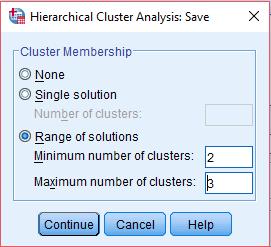 Analyze / Classify / Hierarchical Cluster /