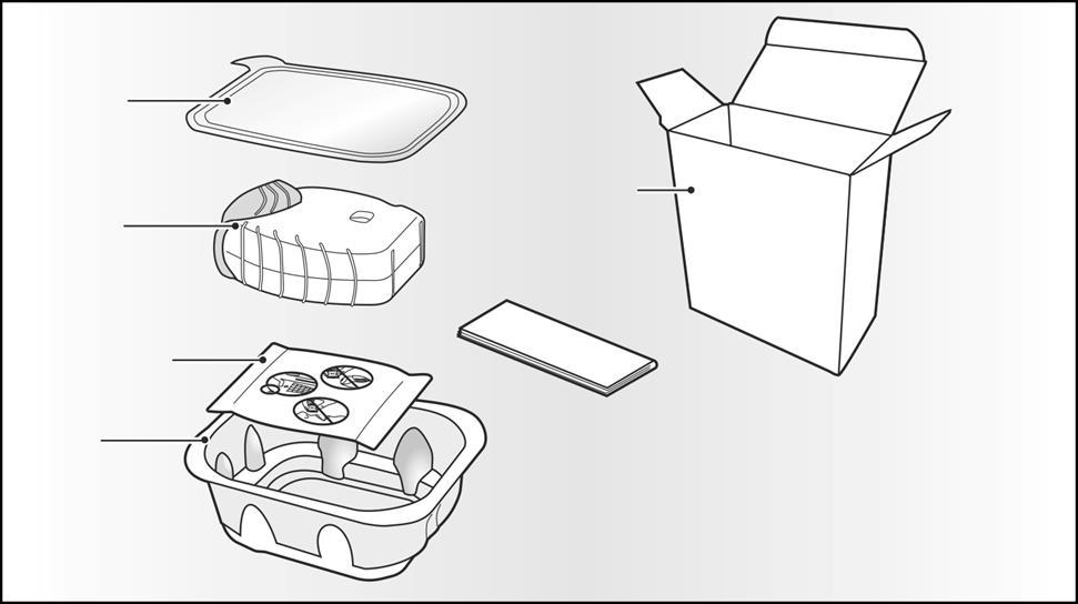 A Trelegy Ellipta inhalátor doboza az alábbiakat tartalmazza Tálca fedele Inhalátor Doboz Betegtájékoztató Nedvszívó Tálca Az inhalátor egy tálcába van csomagolva.
