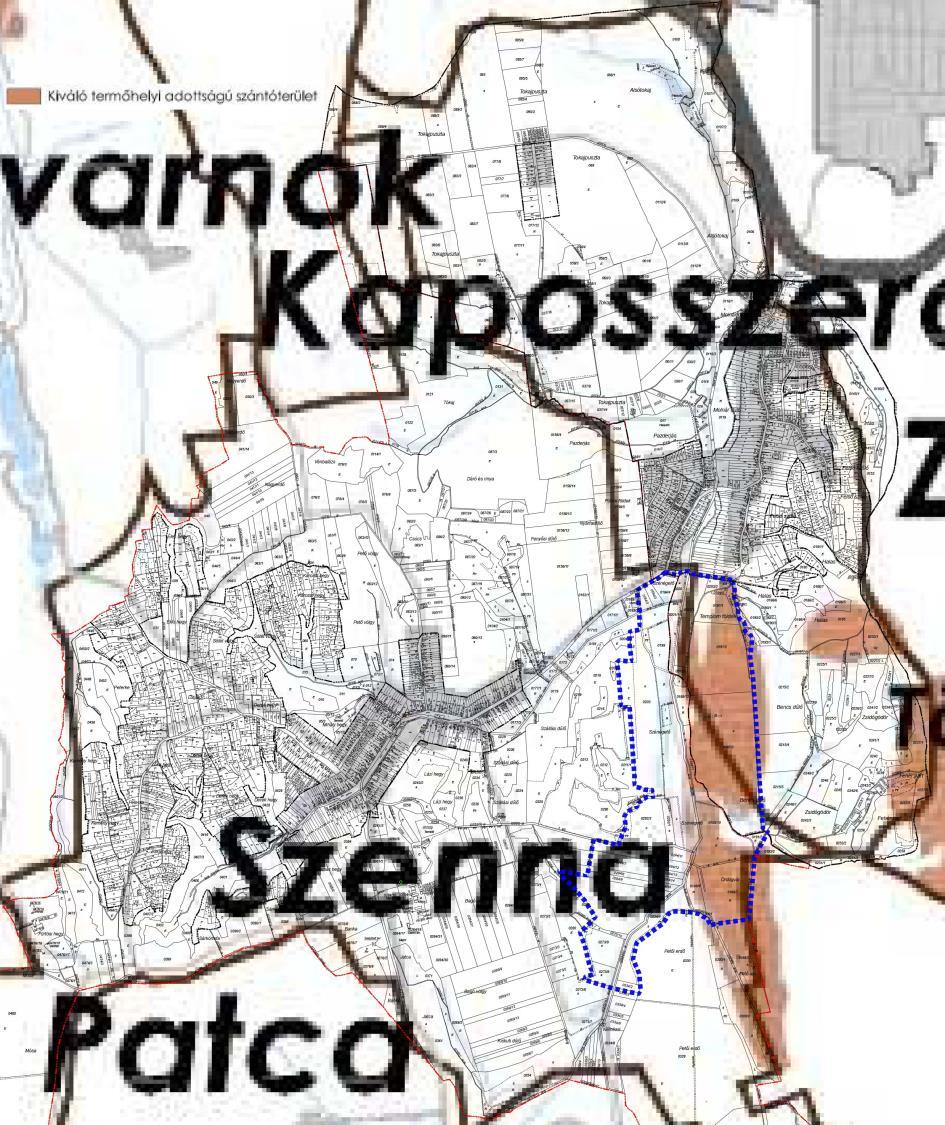 Somogy Megye Területrendezési Terve Kiváló termőhelyi adottságú szántóterület övezete 62 BFKH Földmérési,