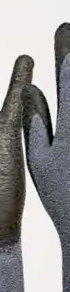 szürke-fekete gri-negru Kötött poliészter védőkesztyű, nitrilben