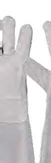 KESZTYŰK MĂNUŞI CRANE 01020008 99 100 SZÍN CULOARE: szürke gri Színmarhabőr tenyerű és hasított marhabőr kézhátú, bélés nélküli kesztyű 15 cm széles merev mandzsettával.