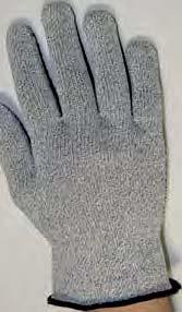Mănuşi tricotate din fibre nylon, de sticlă, Spandex, palma şi degetele întărite cu şpalt de bovină de calitate, nivelul 5 de rezistenţă împotriva tăierii.