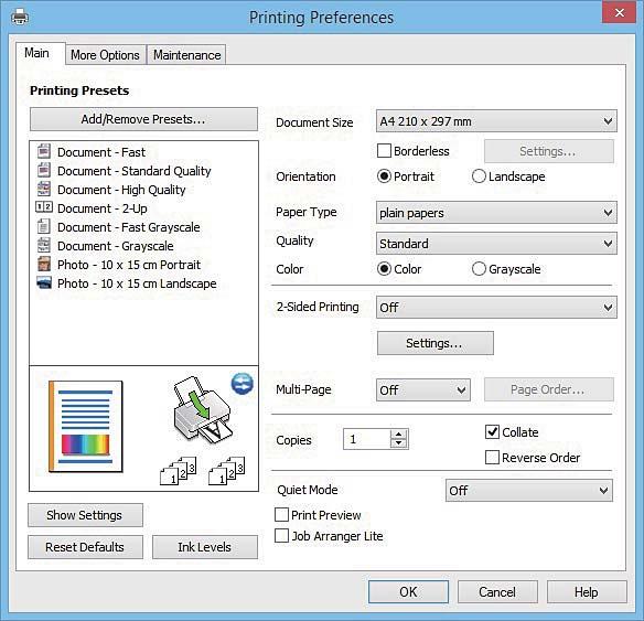 Hálózati szolgáltatásokra és szoftverekre vonatkozó információk Útmutató a Windows nyomtatómeghajtóhoz A nyomtatómeghajtóból elérheti a Windows súgóját.