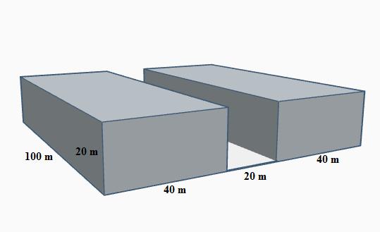 3.1.1. ábra Vizsgált kanyon geometriája 3.