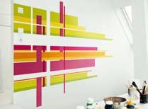 Milyen is volna a fal pl. egy Mondrian stílusú mintával?