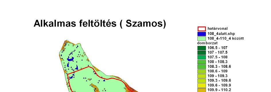 Kép2 117.0 Éves legnagyobb vízszintek a Szamos-Kraszna közi tározó vízbeeresztő műtárgyánál (Szamos 20,45 fkm) Készült a Nábrádi (19,0 fkm) és Olcsvaapáti (4,7 fkm) vízmércék adatai alapján 115.