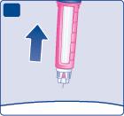 Húzza ki a tűt a bőréből. Ha az injekció helyén vér jelenik meg, enyhén nyomja meg. Ne dörzsölje a területet. D Az injekció beadása után egy csepp oldatot láthat a tű hegyén.