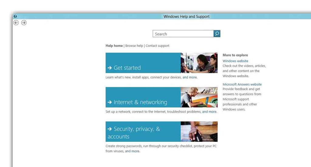 3. fejezet: A Windows 8 használatának megkezdése Súgó és támogatás - - - - - - - - - - - - - - - - - - - - -