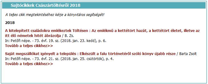 Települési könyvtárak Kurrens sajtócikkek Digitalizálás módja: - eszköz: lapszkenner