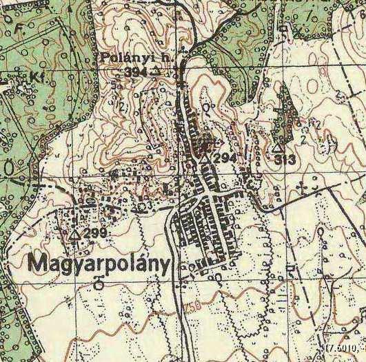 Mgyrpolány özség Településképi Aruli ézikönyve 2017. Mgyrország 1941. évi koni felmérése (forrás: mpire.
