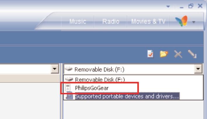 Digitális zene átvitele a készülékre Mielőtt MP3 vagy WMA gyűjteményét a Windows Media Playerrel lejátszhatná készülékén, a következők szerint telepítenie kell a Windows Media Player 10 és a Device