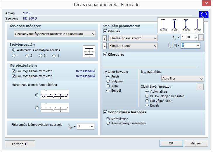 AutoMcr Segédlet 5 1. ábra: Tervezési Paraméterek ablak 2.