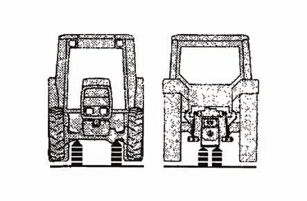 KARBANTARTÁSI UTASÍTÁSOK A traktor tárolása A traktor rövid idejű tárolása esetén a gumiabroncsokat fújja fel a közúti közlekedésnek megfelelő nyomásértékre.